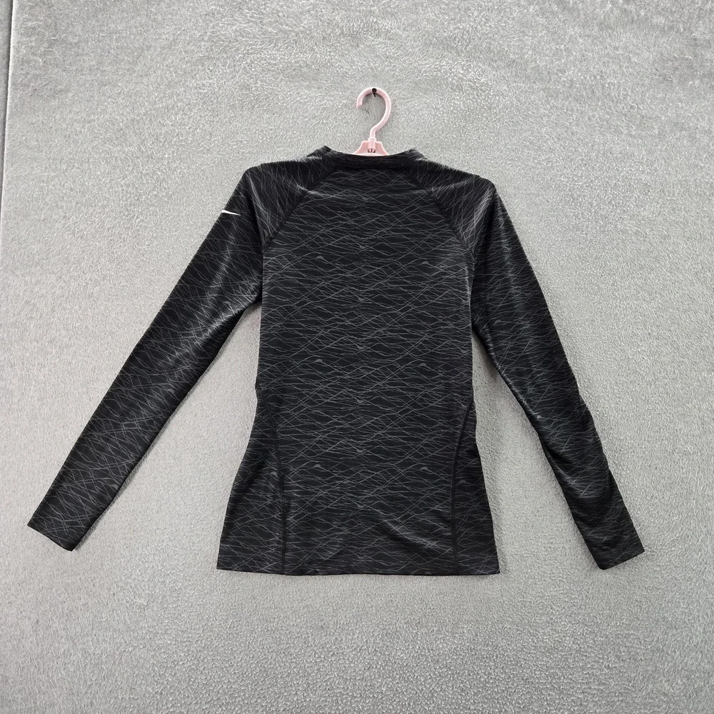 Nike Men Activewear‎ Top M Black Geometric Dri-Fit Pro Combat Compression